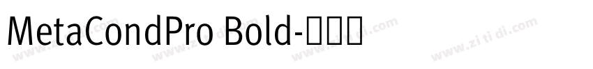 MetaCondPro Bold字体转换